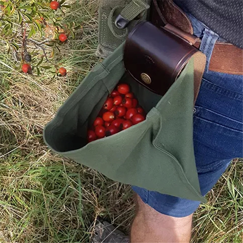 Durable Pu Leather Belt Pouch For Outdoor Activities - Ideal For Foraging,  Fruit Picking, Hiking, Camping, And Hunting - Temu