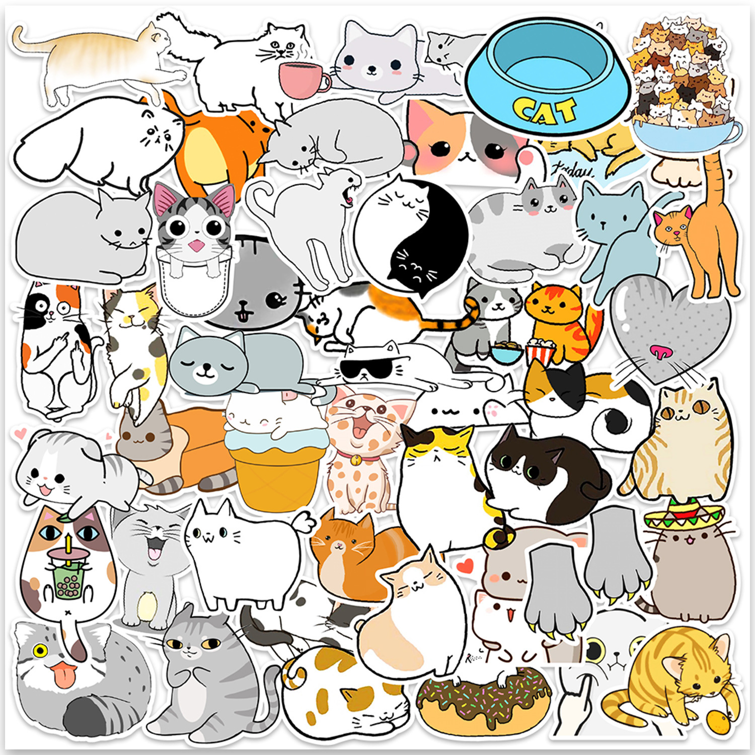 Cute Animal Doodle Stickers Perfect For Water Bottles - Temu