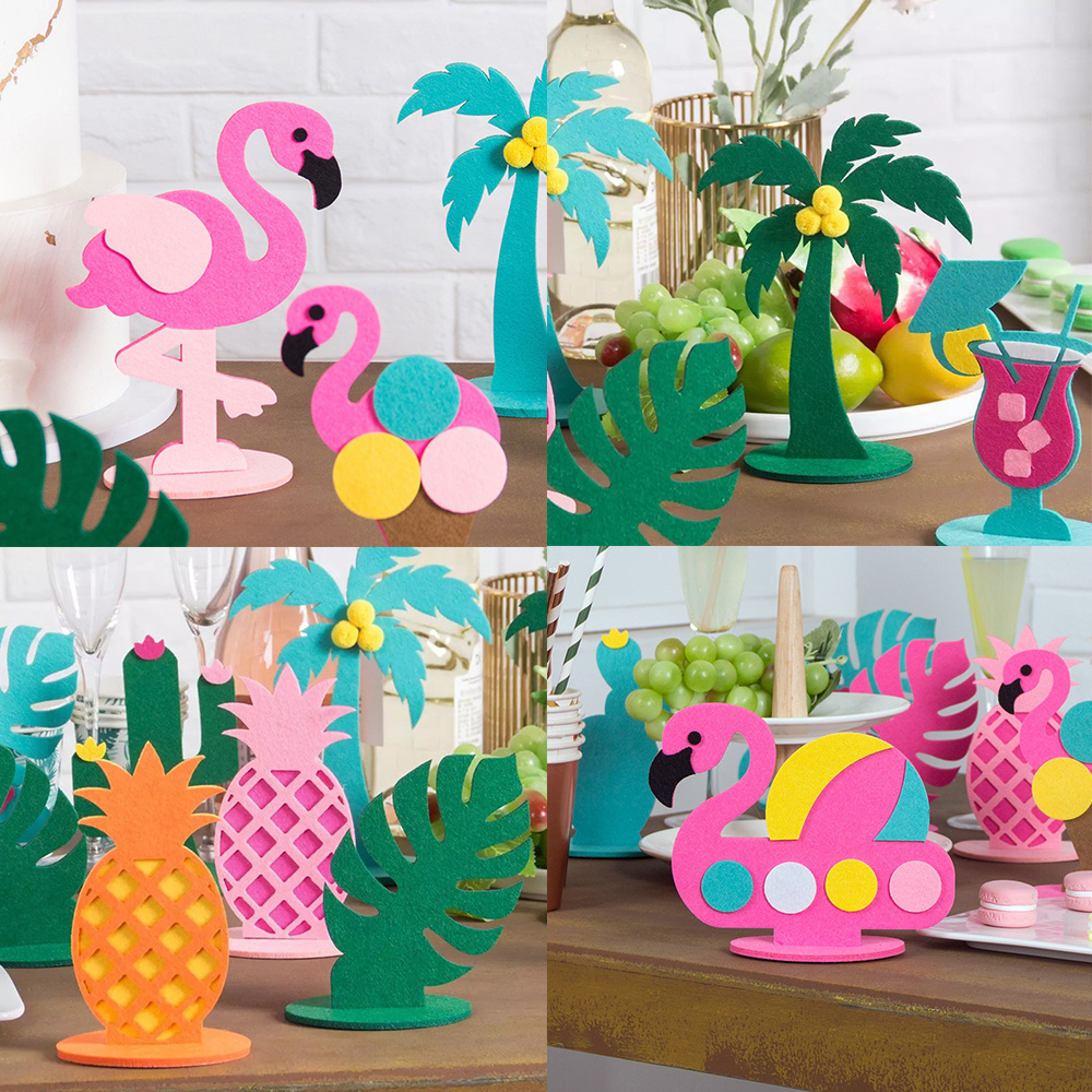 Summer Flamingo Pineapple Tropical Party Table Centerpiece - Temu
