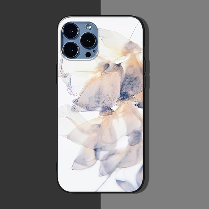 transparent flower printed phone case soft liquid Temu United - Main Image