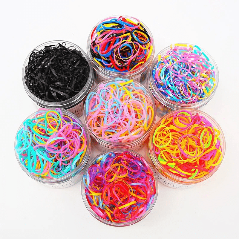 Baby Hair Ties 1500pcs Hair Rubber Bands and 120pcs Colorful Hair