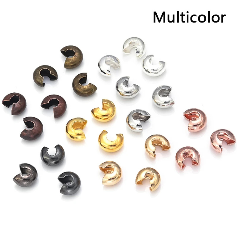 Round Covers Crimp End Beads Stopper Beads End - Temu