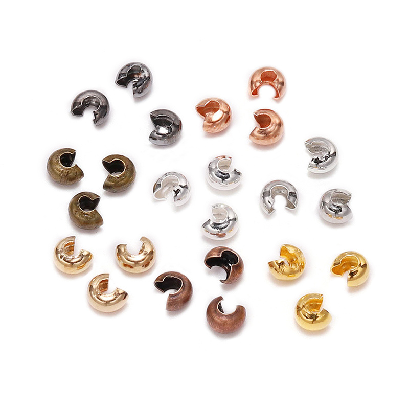 Round Covers Crimp End Beads Stopper Beads End - Temu