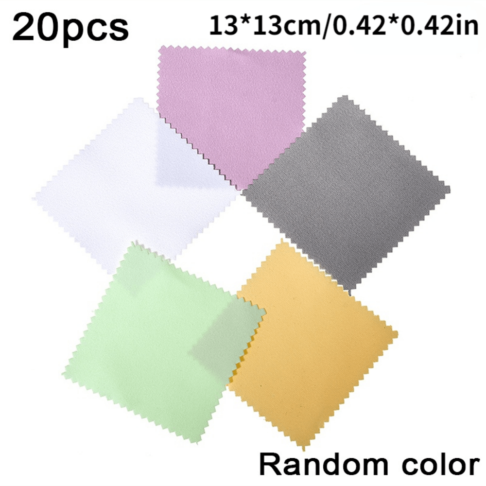 10pcs 50pcs 8x8cm Sterling Silver Color Cleaning Cloth Polishing Cloth Soft  Clean Wipe Wiping Cloth Of Silver Gold Jewelry Tools