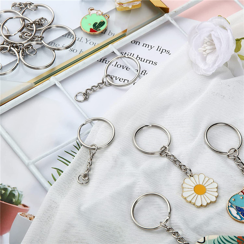 Keychain Ring Open Ring Material Kit Key Ring Iron Ring - Temu