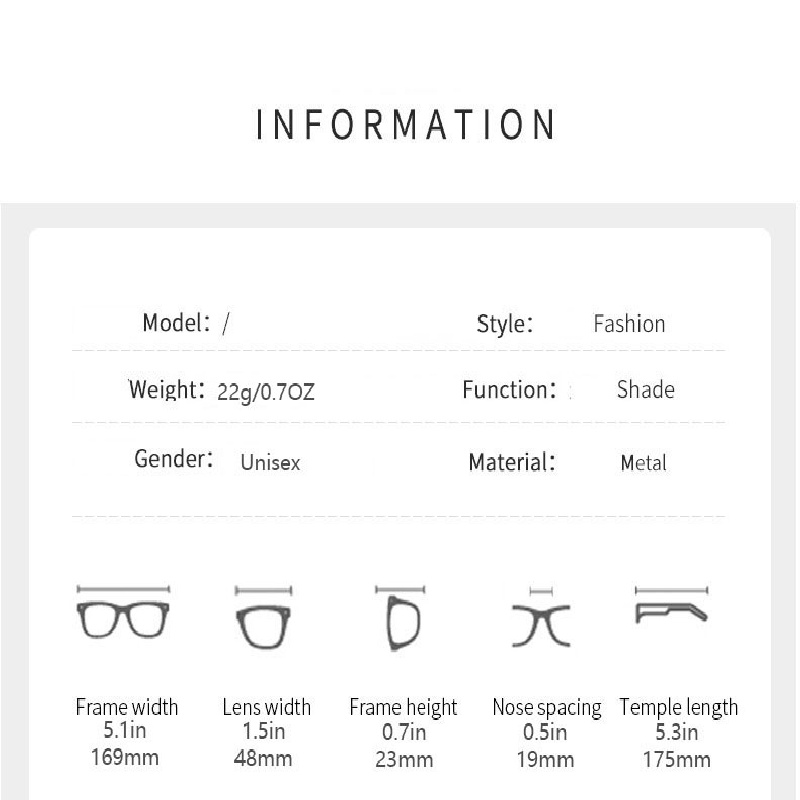 Men's Square Slim Metal Frame Street Style Sun Glasses