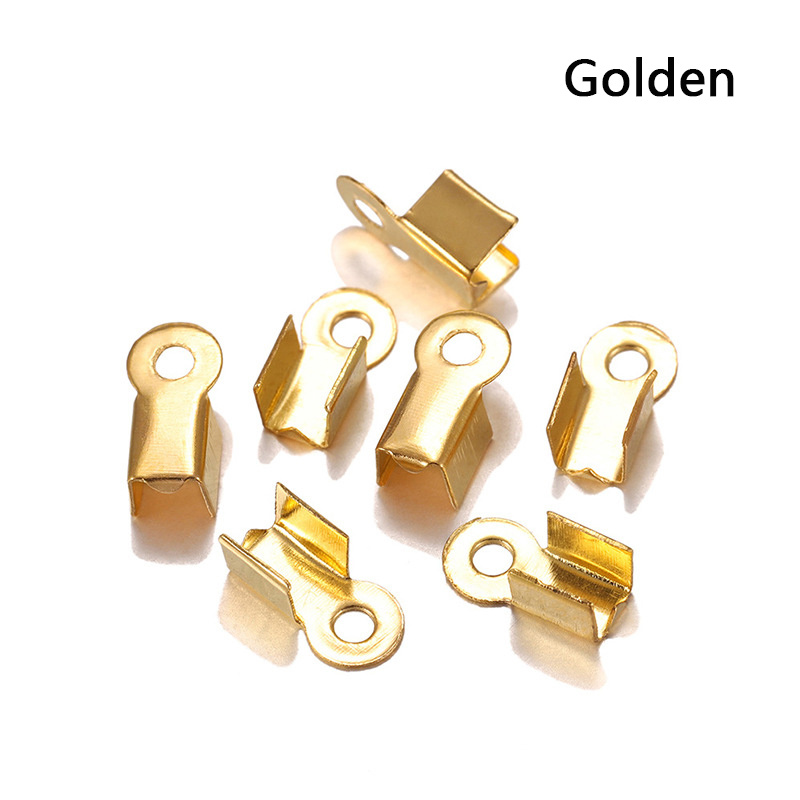 200 Pcs Metal End Tips Cord End Cap Rope Buckle Rope End Connector