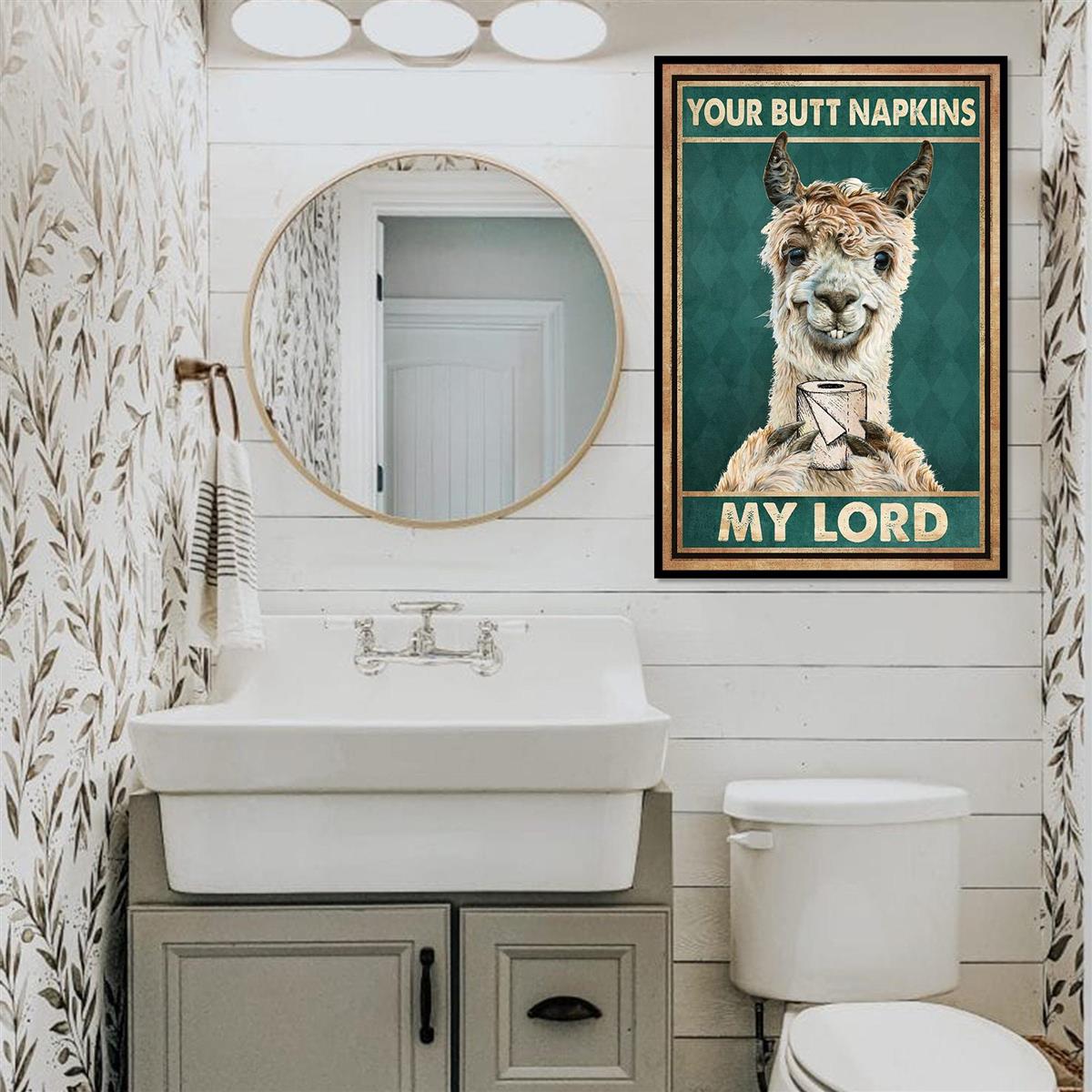 Acheter Affiche de toilette classique drôle, autocollant d'art mural de  salle de bains, impressions sur toile, peintures modernes, chambre  familiale, salle de lavage, décor de maison, image