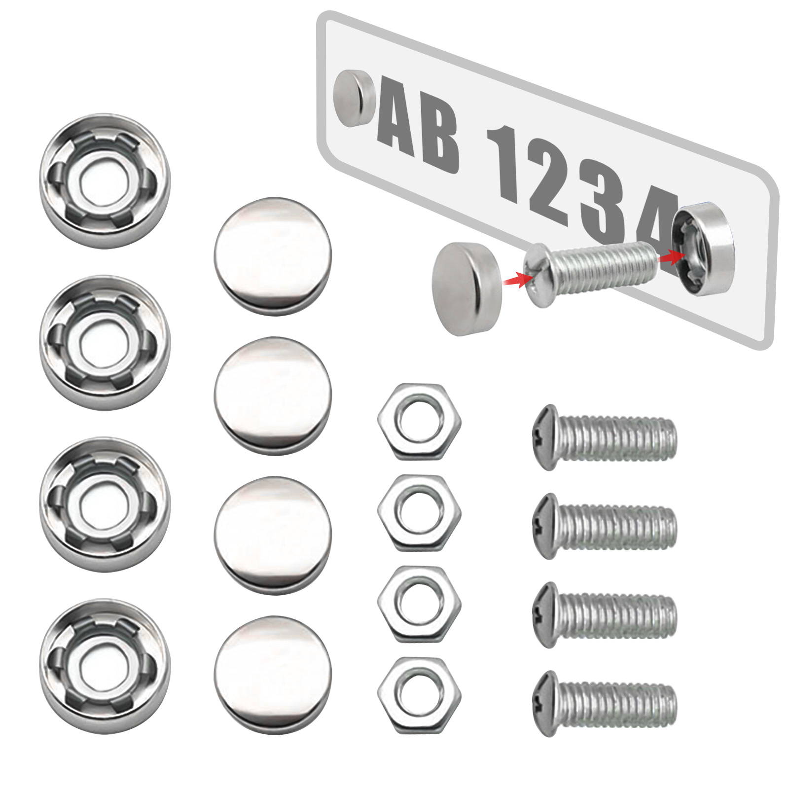 Stainless Steel License Plate Security Screws Kit For Fastening Frame License  Plate Cover Security Bolts Temu Canada