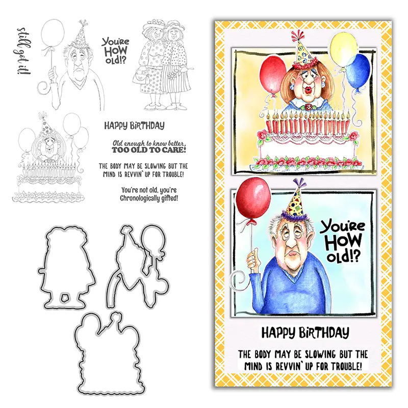 Diy Scrapbooking Supplies: Happy Birthday Stamps Cutting - Temu