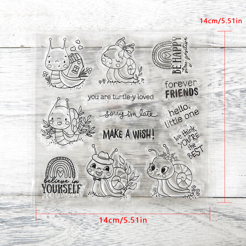 Image of Add A Touch Of To Your Crafts With Cartoon Snail Stamps & Cutting Dies!