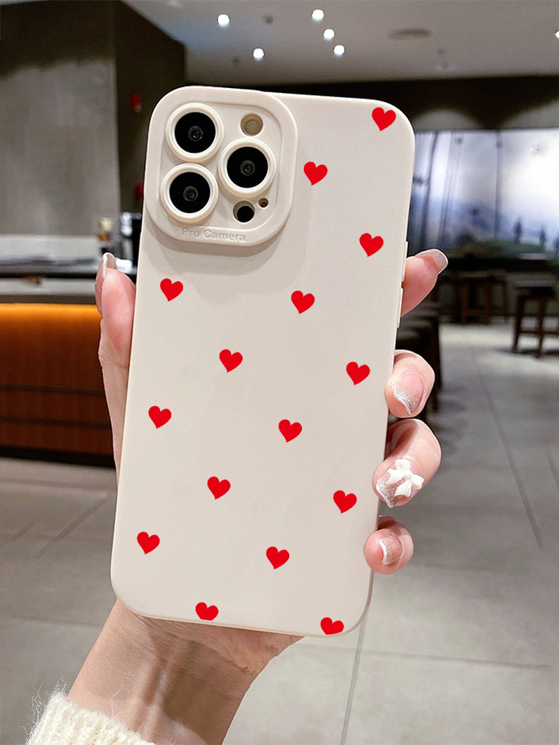 Show Love Transparent Red Heart Phone Case Iphone 14 13 Temu