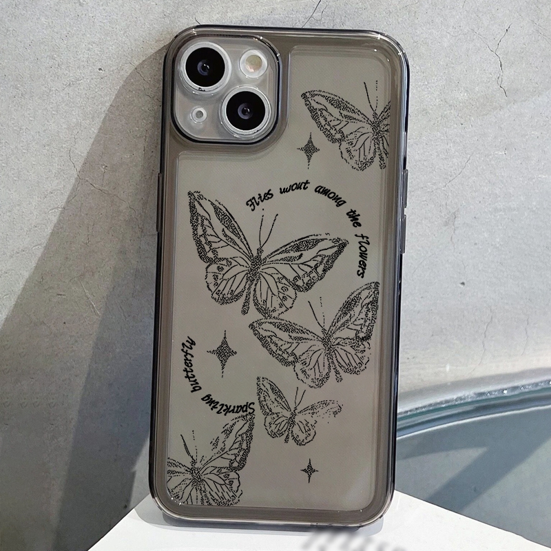 

Xh2688 Butterflies Pattern Print Silicone Protective Phone Case Anti-fall Protective Phone Case For Iphone 14 13 12 11 Xs Xr X 7 8 6s Mini Plus Pro Max Se Gift For Birthday/easter/boy/girlfriend