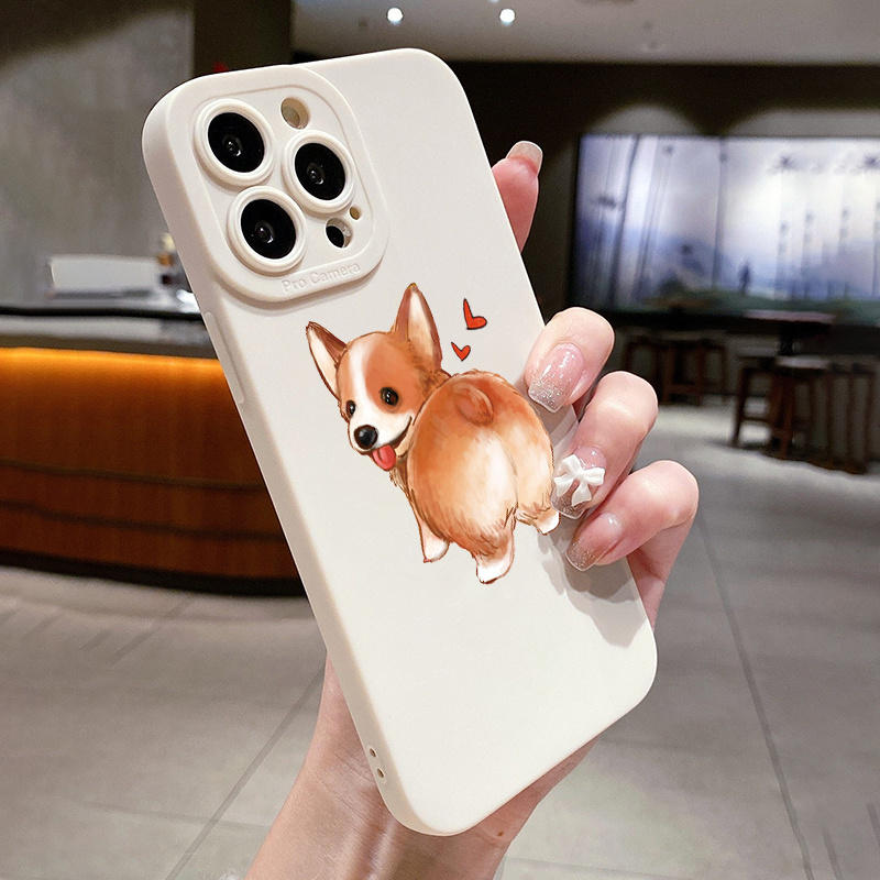 

Anime Cartoon Corgi Dog Cute Ass Pattern Case Cover Protective For Iphone