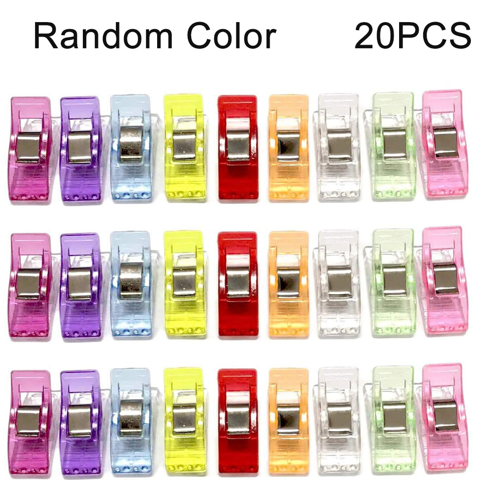 50Pcs/set Sewing Clips Colorful Clips Plastic Craft Crocheting Knitting  Safety Clip Assorted Color Binding Clip Paper