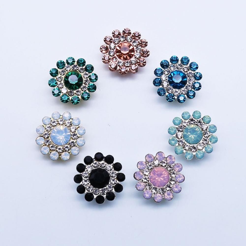 Luxury Round Buttons For Clothes Gemstone Rhinestones - Temu