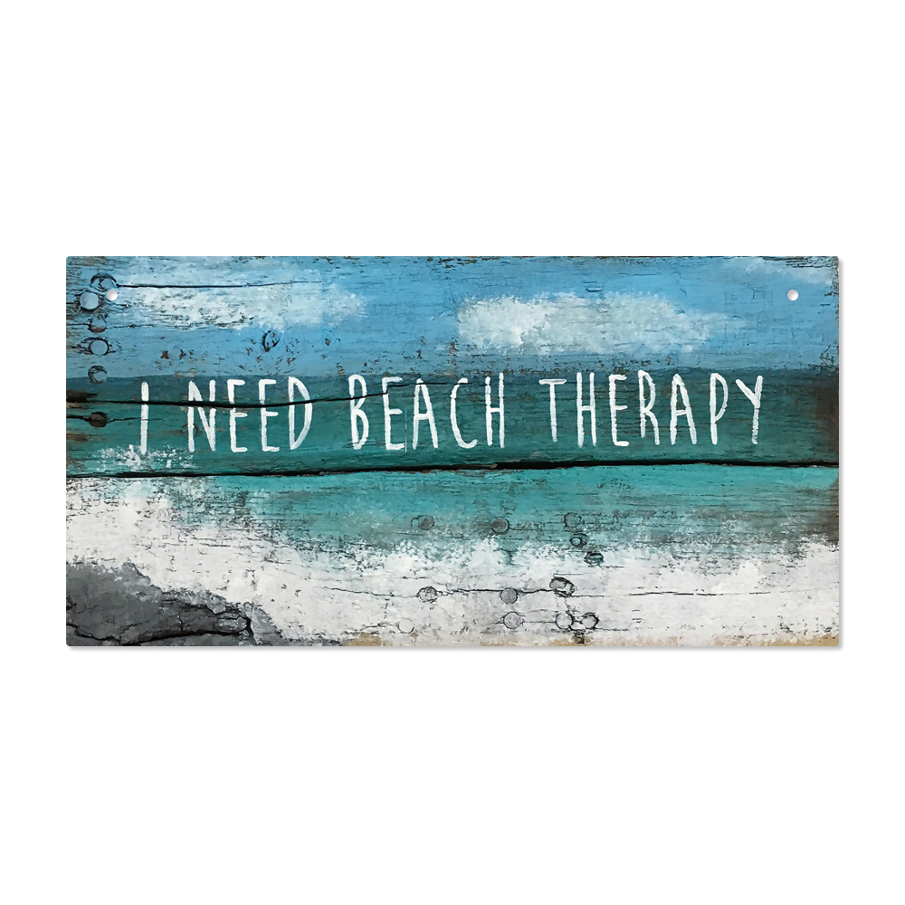 Image of 1pc Classic Wooden Beach Hanging Plaque - "i Need " Wall Decor Sign For Home, Bedroom, Living Room - Wood, 3.9 X 7.8 Inches Halloween Christmas Decoration