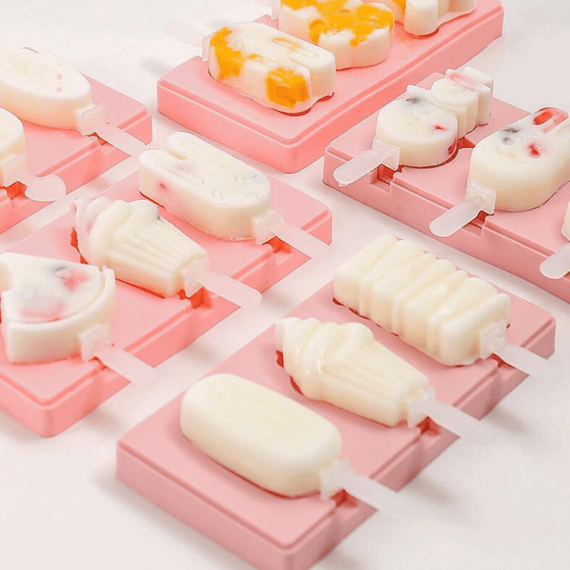 Silicone Ice Lattice Boat Shape DIY Children's Homemade Ice Cream Mold Ice  Cream Chocolate Making Mold Removable Silicone Popsicle Molds, Cute Ice Pop