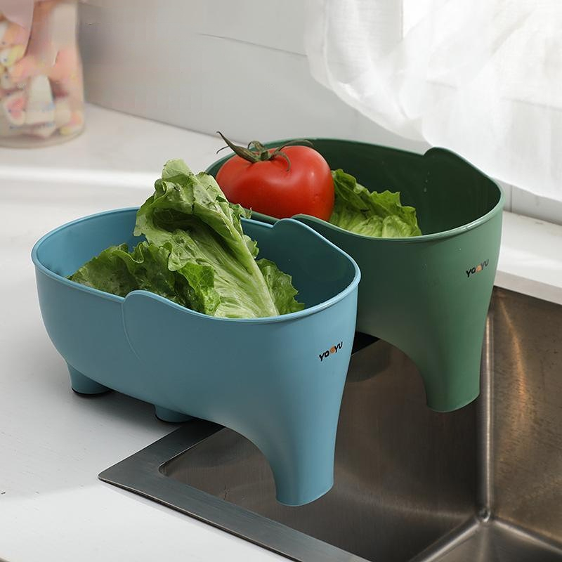 Multi-Functional Plastic Washing Vegetables and Fruit Draining Basket  Strainer