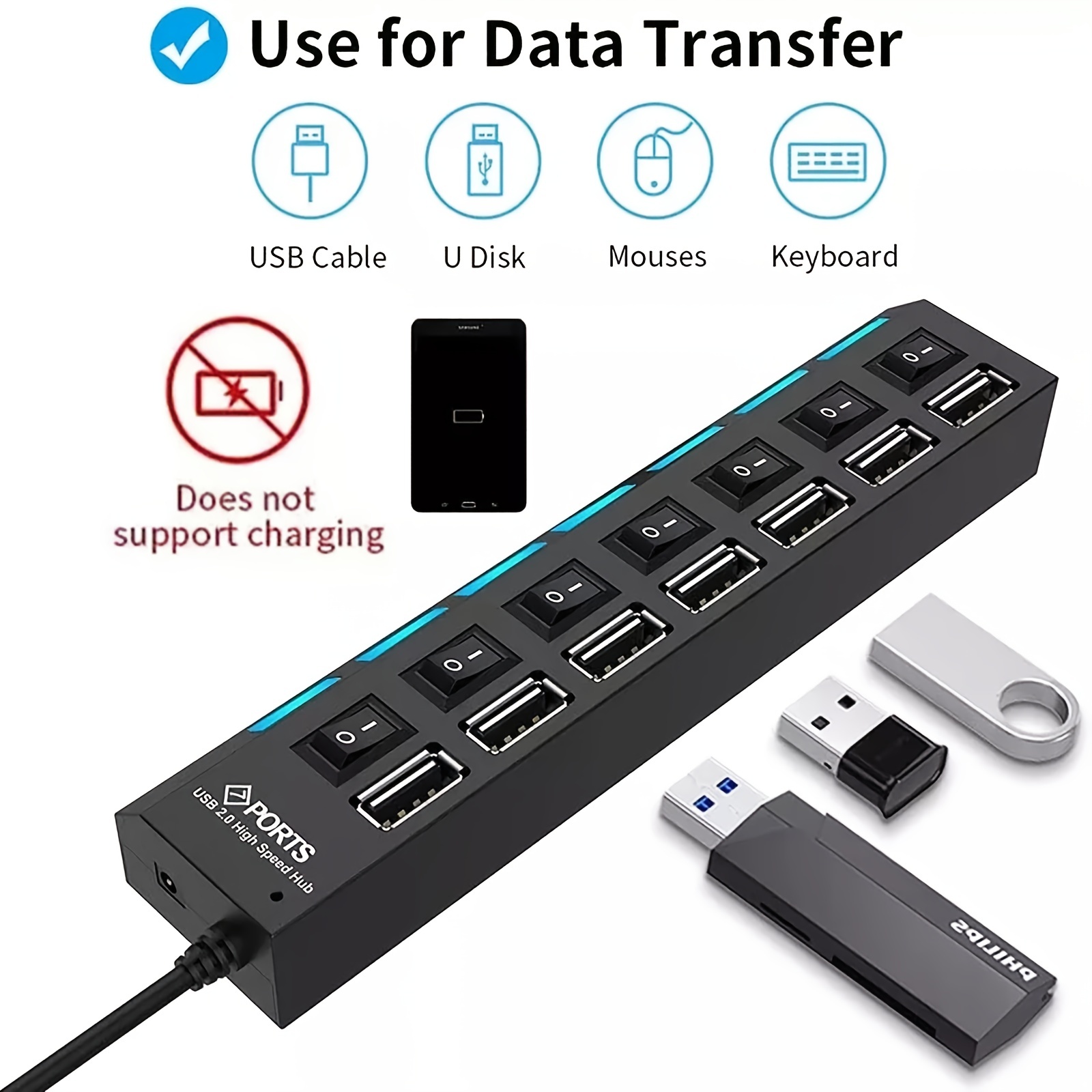 USB Mini Hub with Power Switch