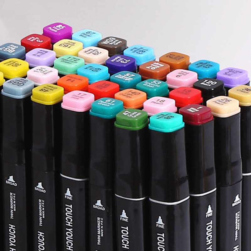 12/30/40/60/80/168/268 Color Markers Plumones Posca Dual Headed Artist  Sketch Oily Alcohol Based Marker For Animation Manga A8 - Art Markers -  AliExpress