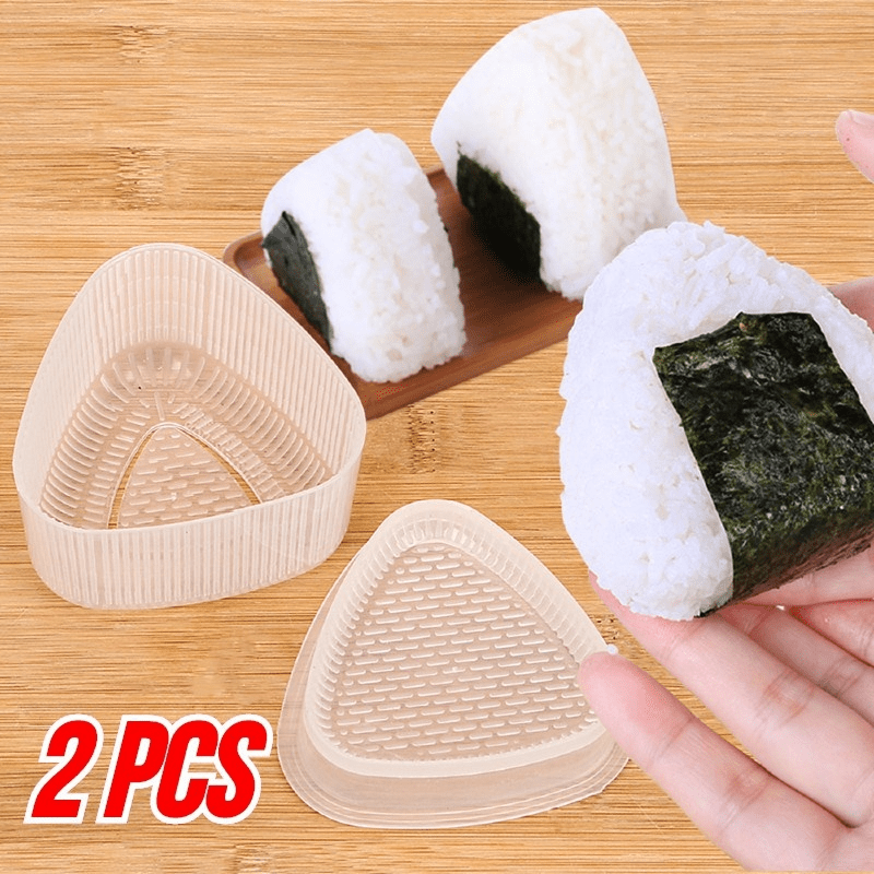 2PCS Sushi Mold Onigiri Rice Ball Food Press Triangular Sushi Maker Mold  Kitchen