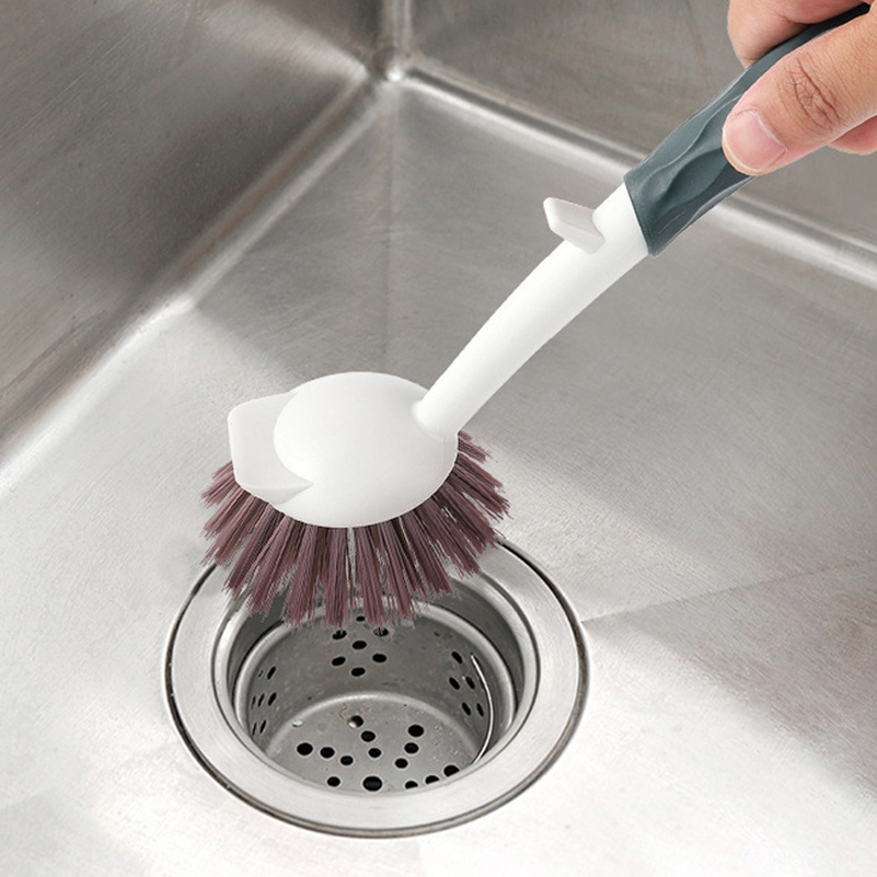 Kitchen Dish Brush Cleaning Scrub Brush with Sponge for Pans Pots