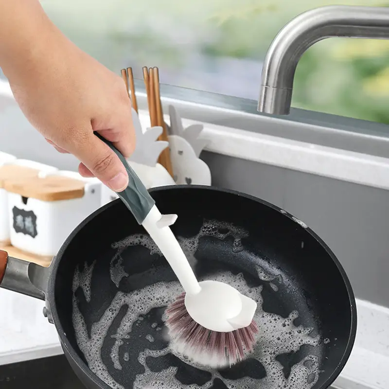 Kitchen Brushes Washing Dishes  Sponge Washing Dishes Handle