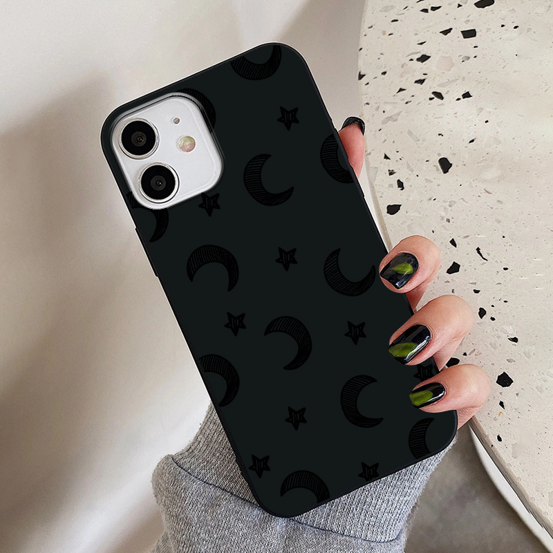 Moon Star black Moon Stars Graphic Phone Case Iphone 14 Temu