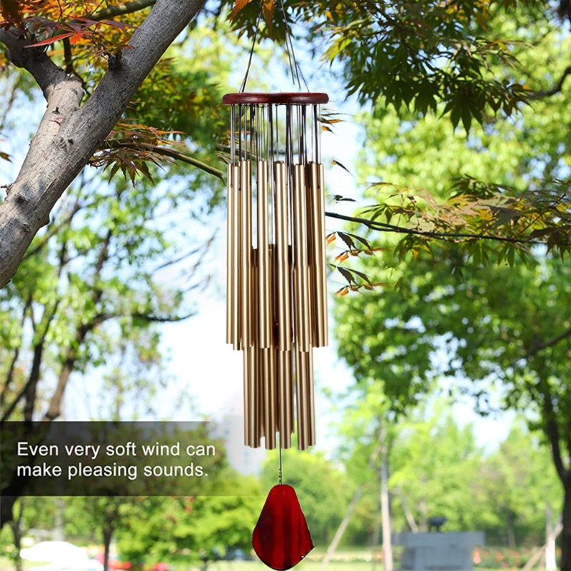 

1pc Handmade Hanging Wind Chimes With 27 Tubes For Outside Decoration Tuned Wind Chime, Outdoor Decor