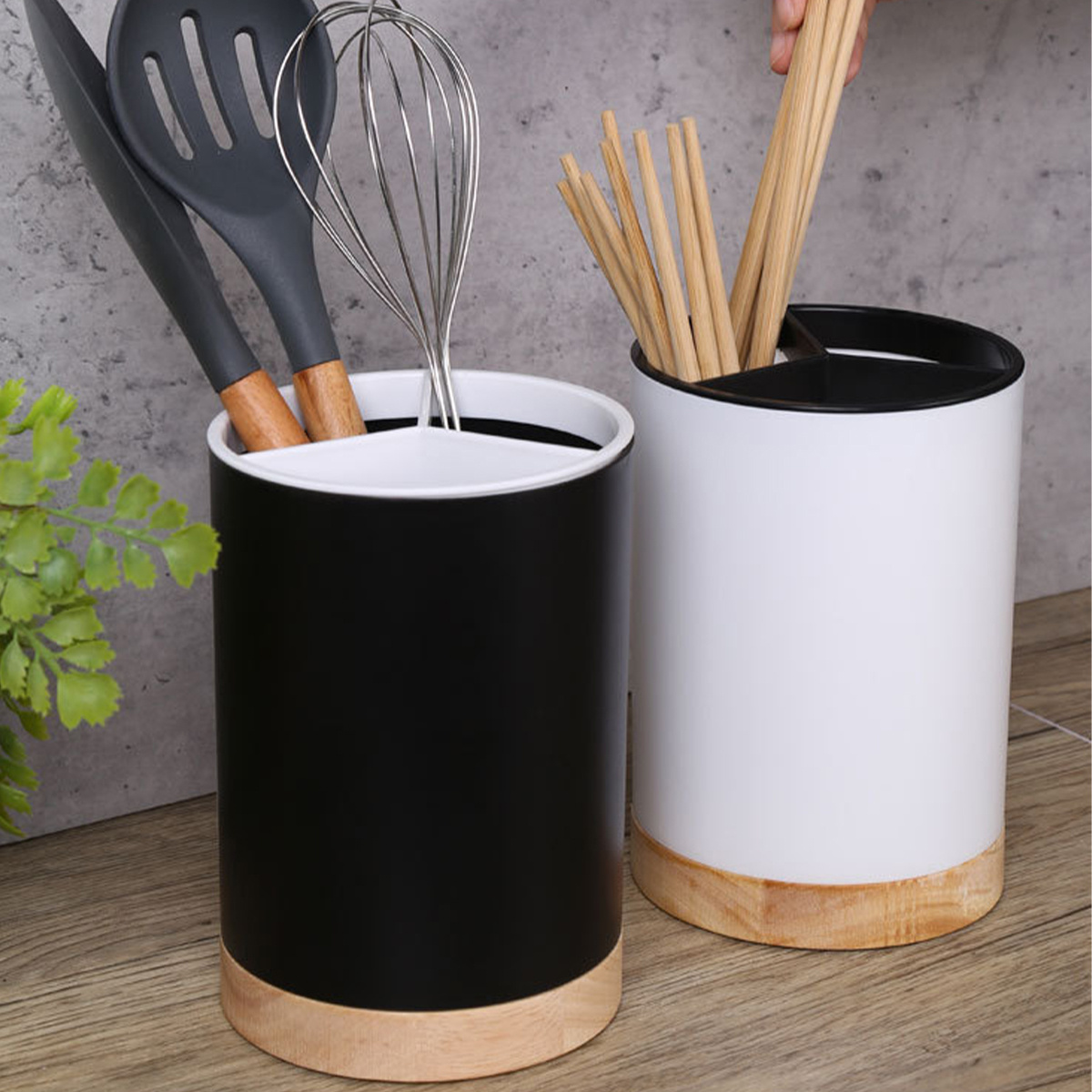 

Durable Utensil Holder With Detachable 3 Divided Silverware Holder - Perfect Kitchen Tableware Storage Solution For Chopsticks, Spoons, And Flatware