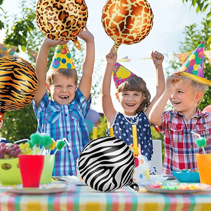 Globos de animales de Safari de la selva del tigre, suministros