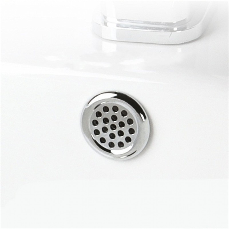 1pc Wash Basin Overflow Ring, Neatly Decorated Cover, Sink Overflow Plug, Plastic Stainless Steel Basin Overflow Ring