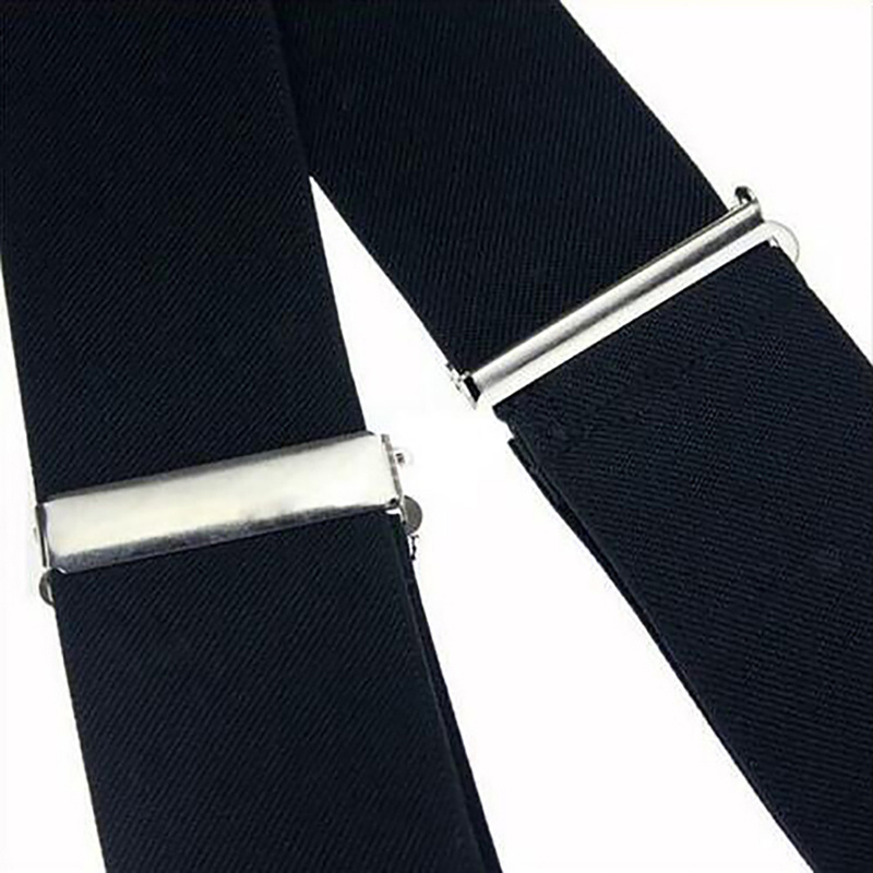 Mens Elasticated Heavy Duty Clip On Trouser Braces Suspenders Adjustable  E2V5
