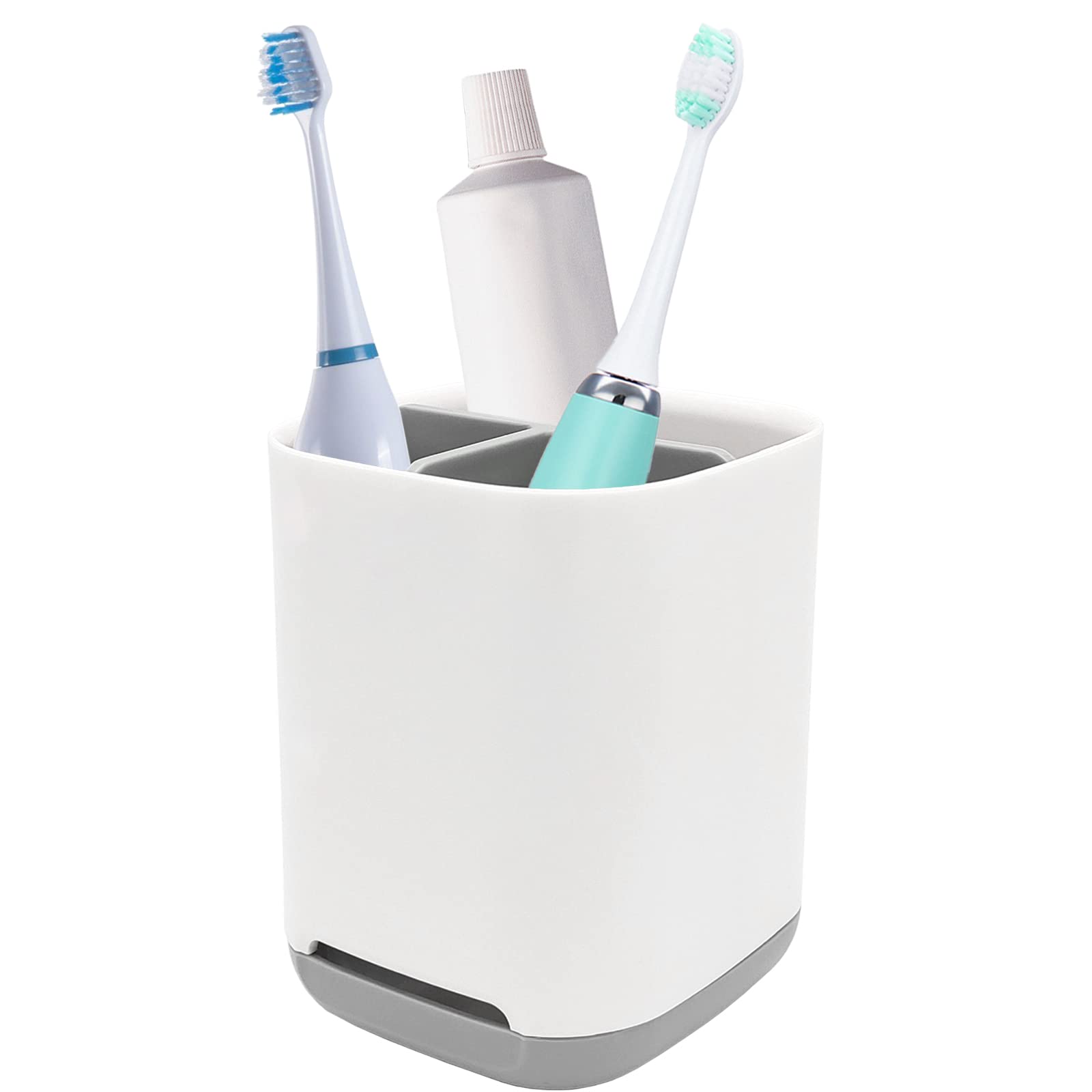 Soporte para cepillos de dientes para baño con orificio de drenaje y base  antideslizante Soporte para cepillos de dientes fácil de limpiar JAMW  Sencillez