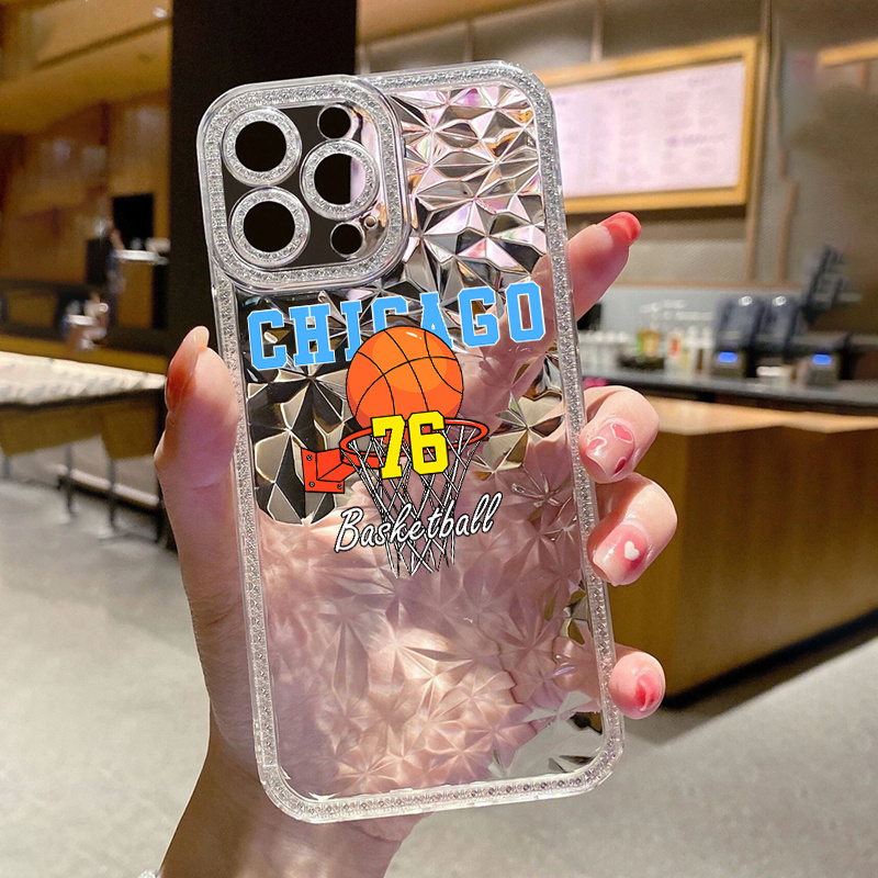 Player Pattern Bling Transparent Silicon Phone Case For,iphone14