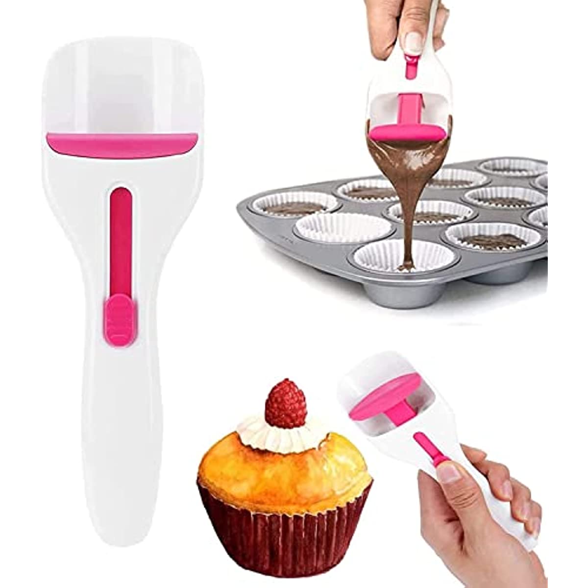 Pancake Batter Dispenser, Pancake Dispenser with Measuring Label, Plastic  Batter Dispenser with Cleaning Brush for Cupcakes, Waffles, Muffin Mix, or