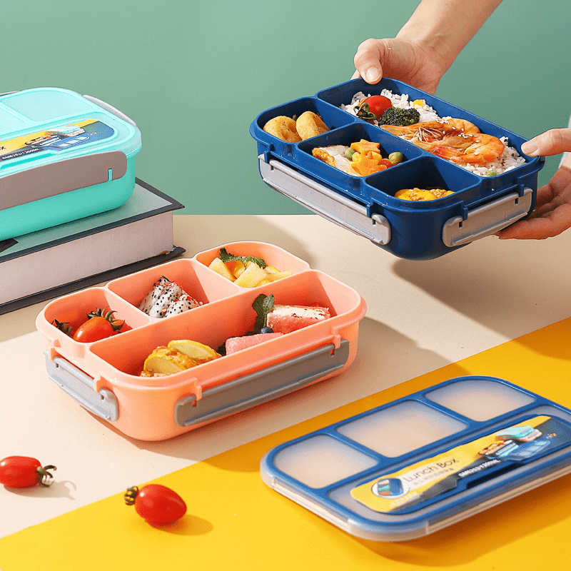 Portable Double-layer Plastic Lunch Box Small Grid Dinner Box Portable  Microwave Oven Can Be Used For Crisper Outdoor Camping Travel Lunch Box -  Temu