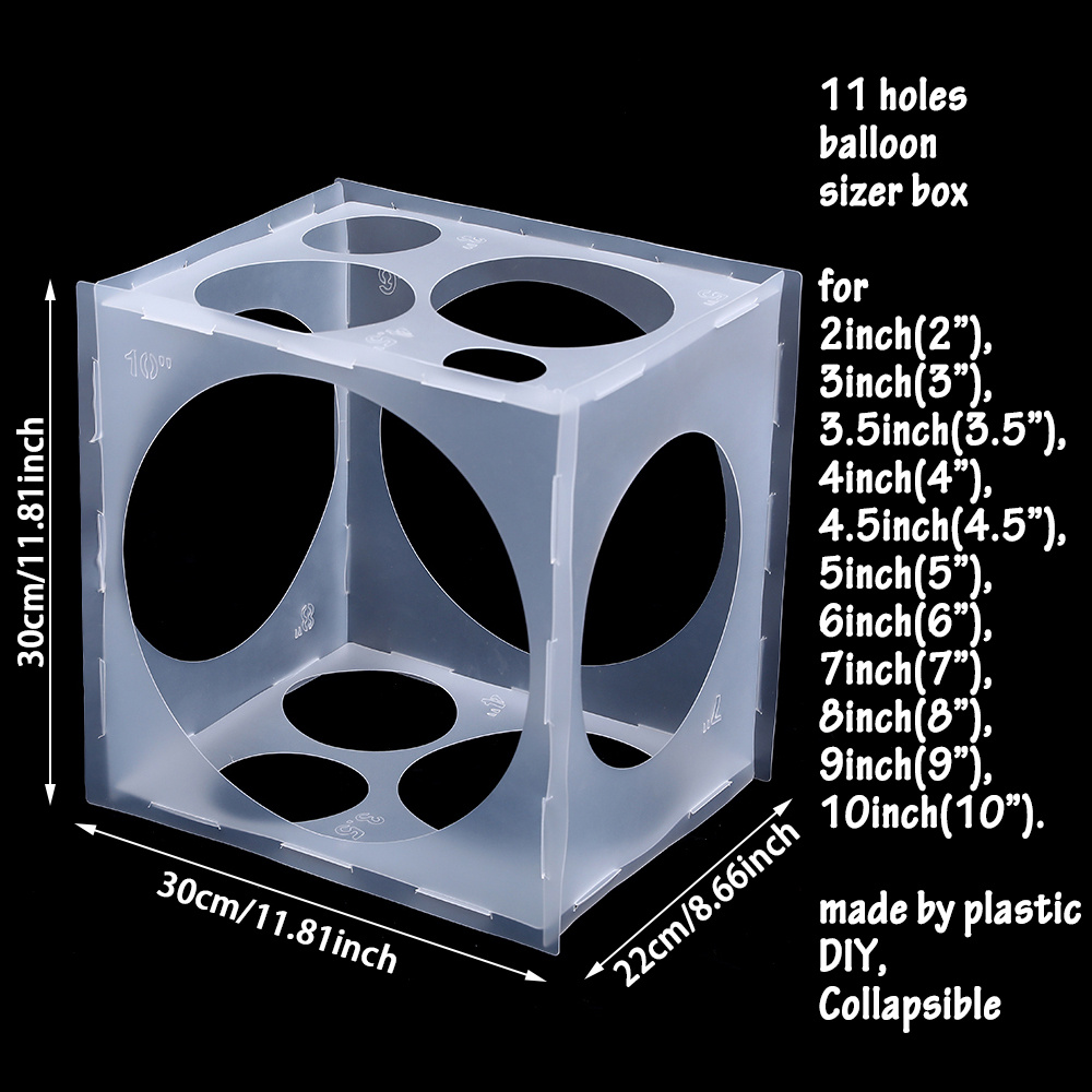 11 Holes Balloon Sizer Box Balloons Measuring Measurement Tool for Wedding  Party