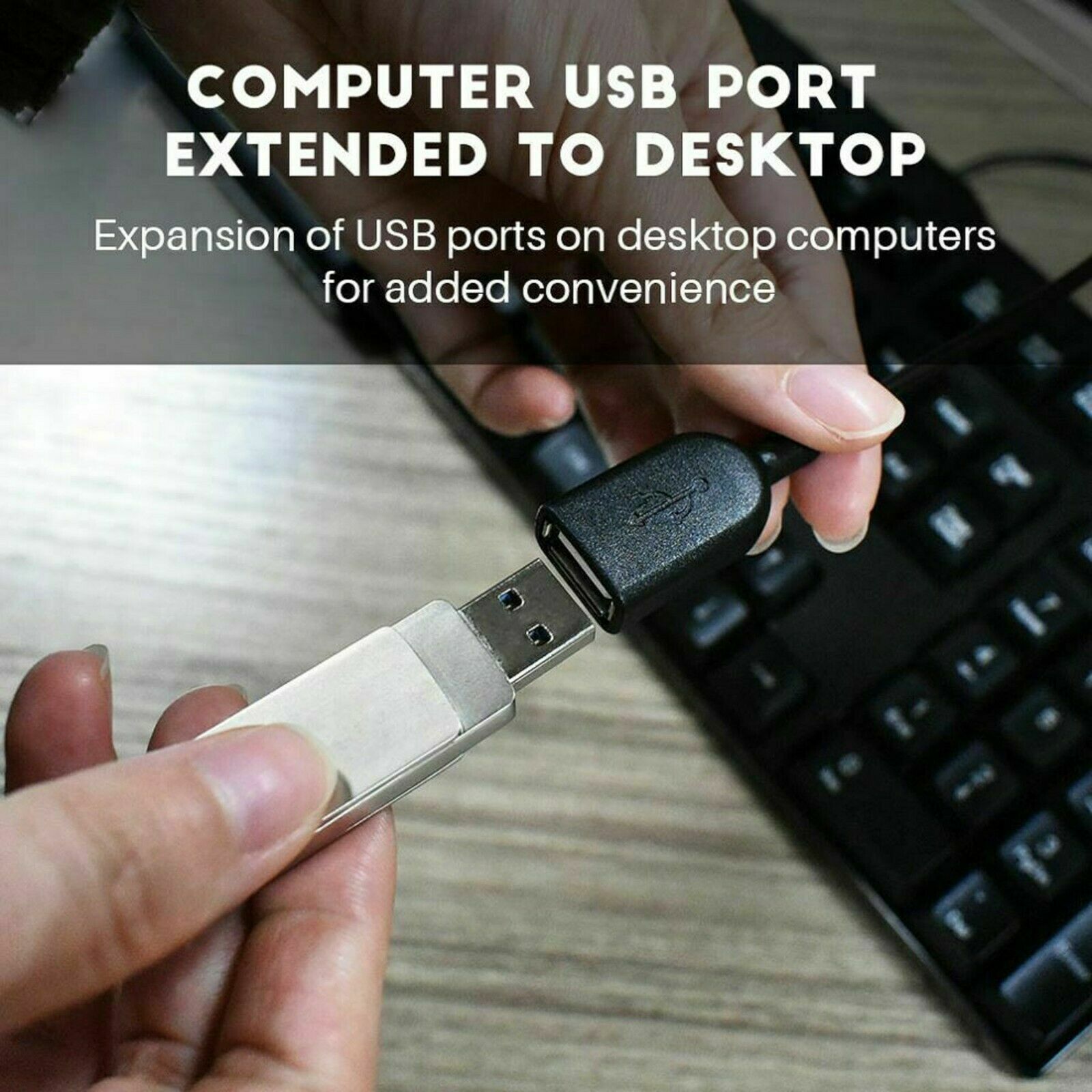 Super Speed USB 2.0 3.3ft Extension Cable Male A To Female A Data Sync & Charge With Ease