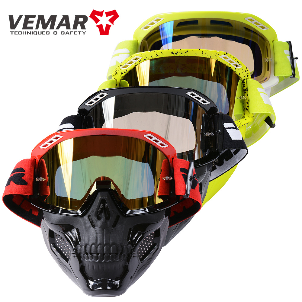 Professional Motocross Helmet Motocross Dirt Bike Off Road Motorbike Helmet  Set Full Face MTB Helmet with Goggles Gloves Face Cover