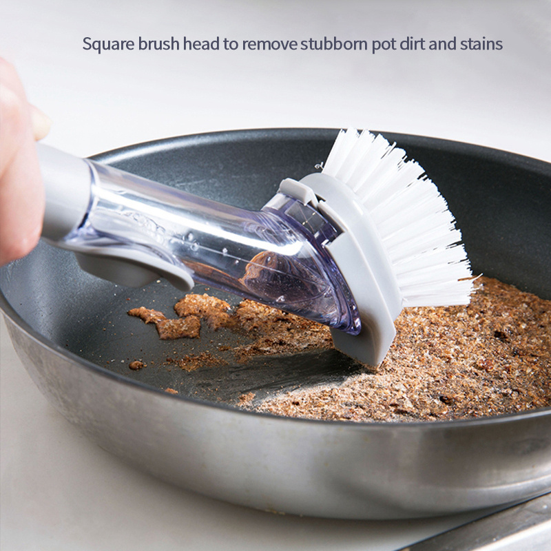 Kitchen Cleaning Tools Long Handle Dish Brush Liquid Soap Dispenser Cleaner  Dish Scrubber Brush Dishwashing Sponge Pot Wash Wipe