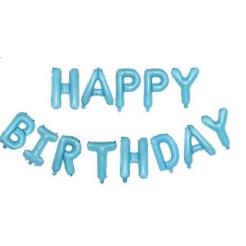 Globo de cumpleaños azul para cumpleaños, decoración de cumpleaños para  niños de 4 años, globo de papel de aluminio de feliz cumpleaños, decoración  de