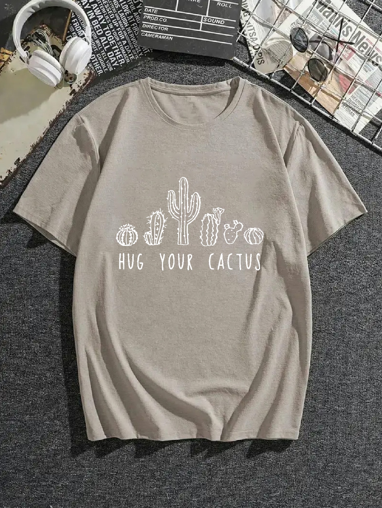 Men's Casual cactus Jack T-shirt, Trendy Round Neck Tee For Summer - Temu