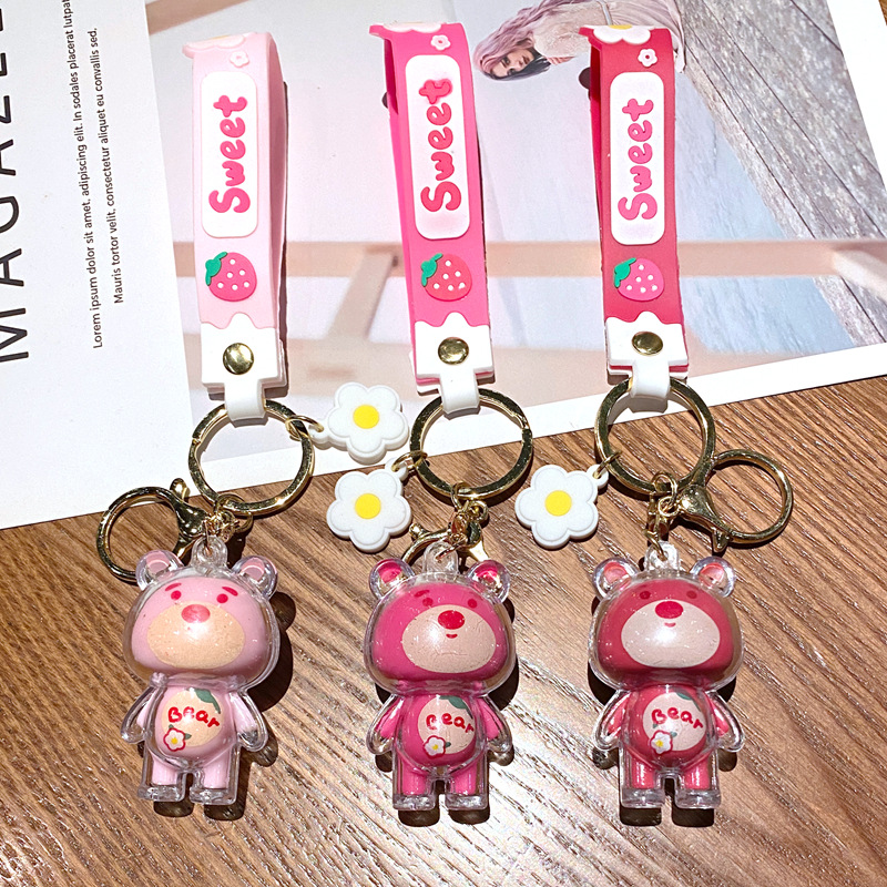 1pc Cute Bear Keychain For Women, Delicate Car Key Pendant