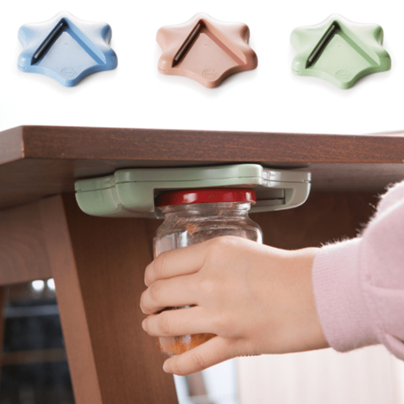 Creative Can Opener Under The Cabinet Self-adhesive Jar Bottle