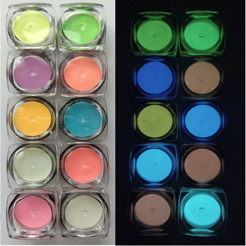 10 Colors Luminous Powder Resin Pigment Dye UV Resin Epoxy Pigment