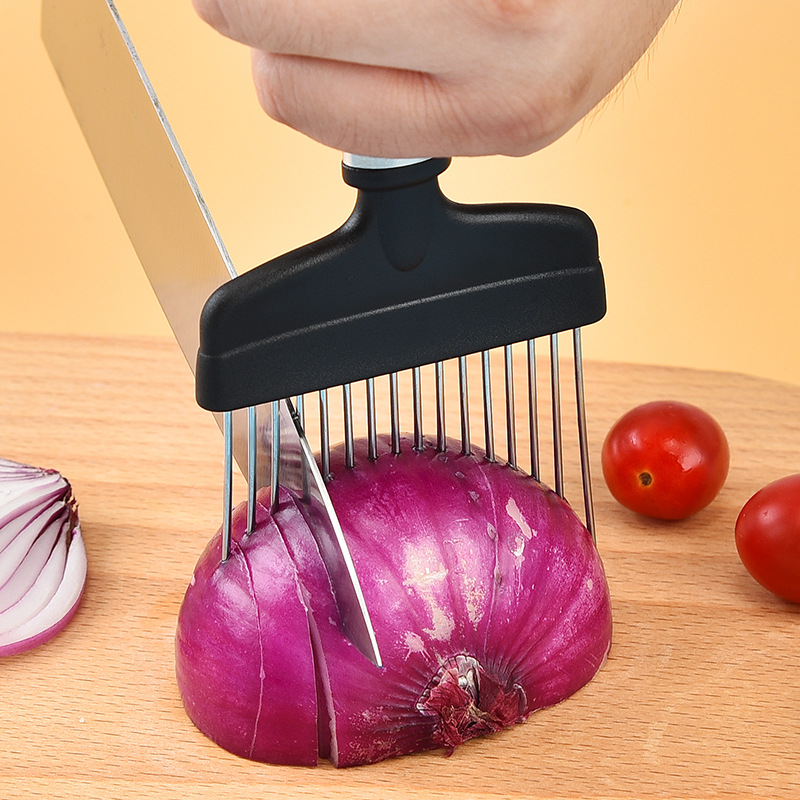 Stainless Steel Onion Slicer And Holder Easy And Precise - Temu