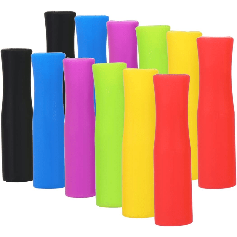  Silicone Tips for Stainless Steel Straws, Set of 8 x 6mm  Multi-colored Anti-burn Safety Straw Tips and Anti Rattle Grommets