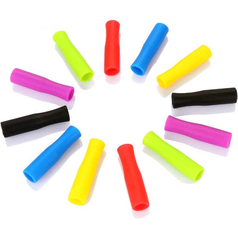 8 PCS Silicone Straw Tips, Multi Colored Straws Nozzles Covers